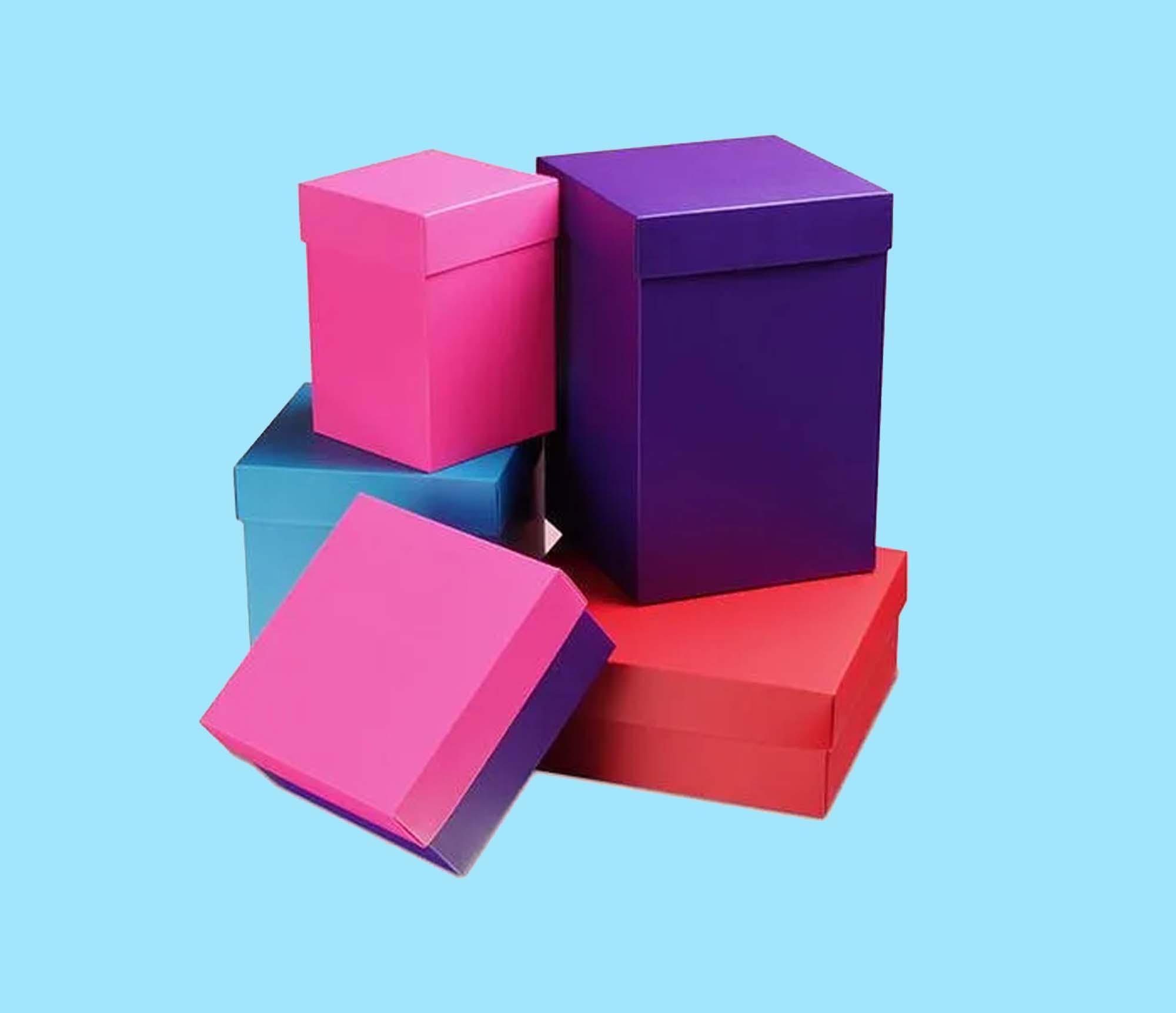 Colored Cardboard Boxes 